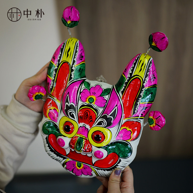 中朴凤翔泥塑挂虎传统彩绘泥塑纯手工制作民间工艺品企业特色礼品