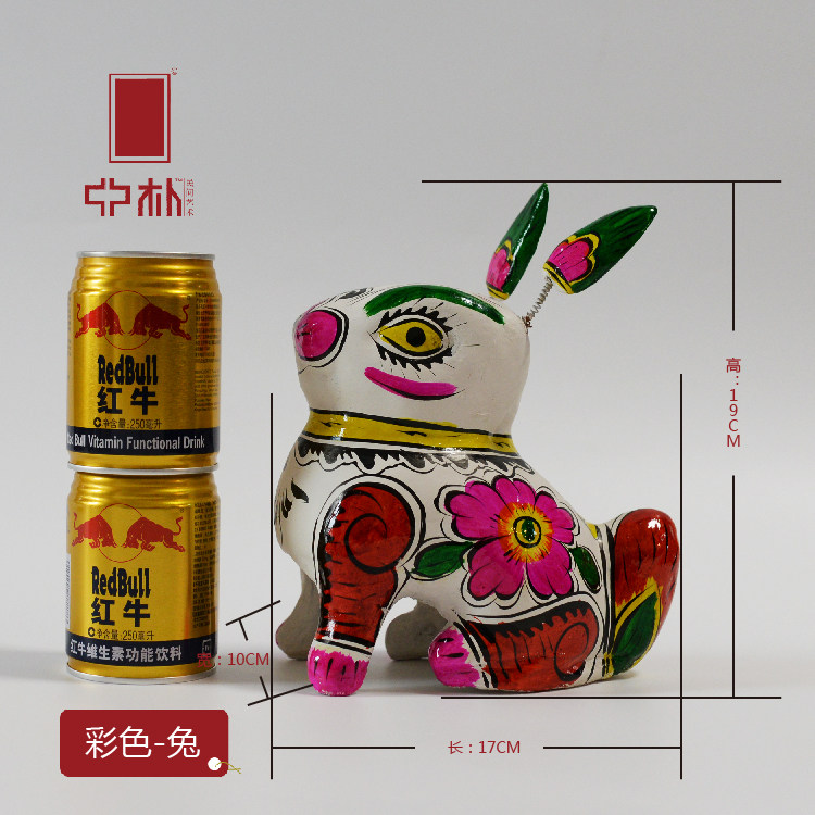 中朴陕西凤翔泥塑牛坐虎中国风特色礼物十二生肖摆件企业定制礼品