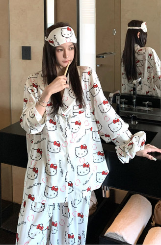 春秋A类纯棉带胸垫慵懒宽松月子服产后孕妇哺乳睡衣12月份产妇冬