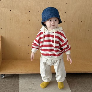 春款 韩版 童装 两件套宝宝外出服 儿童连帽卫衣套装 男童春装 婴儿春季
