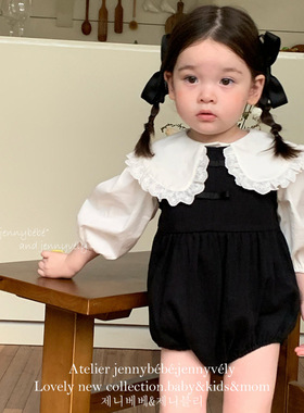 周岁女宝宝秋装公主包屁哈衣满月百天婴儿衣服秋季韩版洋气外出服