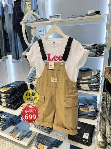 Lee休闲背带短裤夏宽松薄款女裤