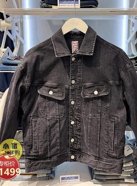 Lee女装2024秋冬黑灰色宽松牛仔外套夹克LUT0079073YS00F-A06167