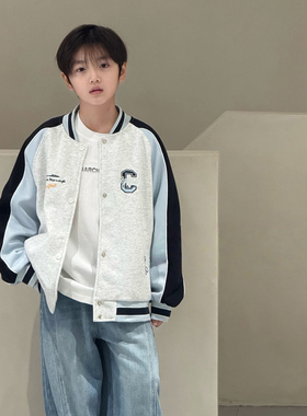 牛哆哆童装儿童棒球服2026春装中大童洋气男女童拼色外套55620