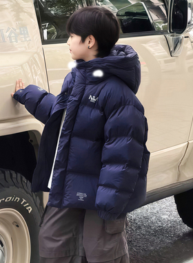 牛哆哆儿童羽绒服2025冬装新款男童韩版中大童白鸭绒外套25269