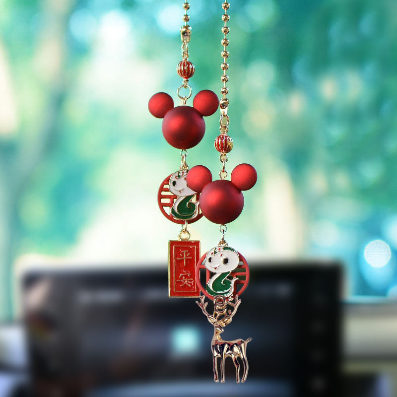 2025新款一路平安汽车挂件车内饰品25蛇年车载吊饰车上挂饰后视镜,汽车用品/电子/清洗/改装,车挂,淘宝优惠券,粉丝福利购,淘宝优惠卷