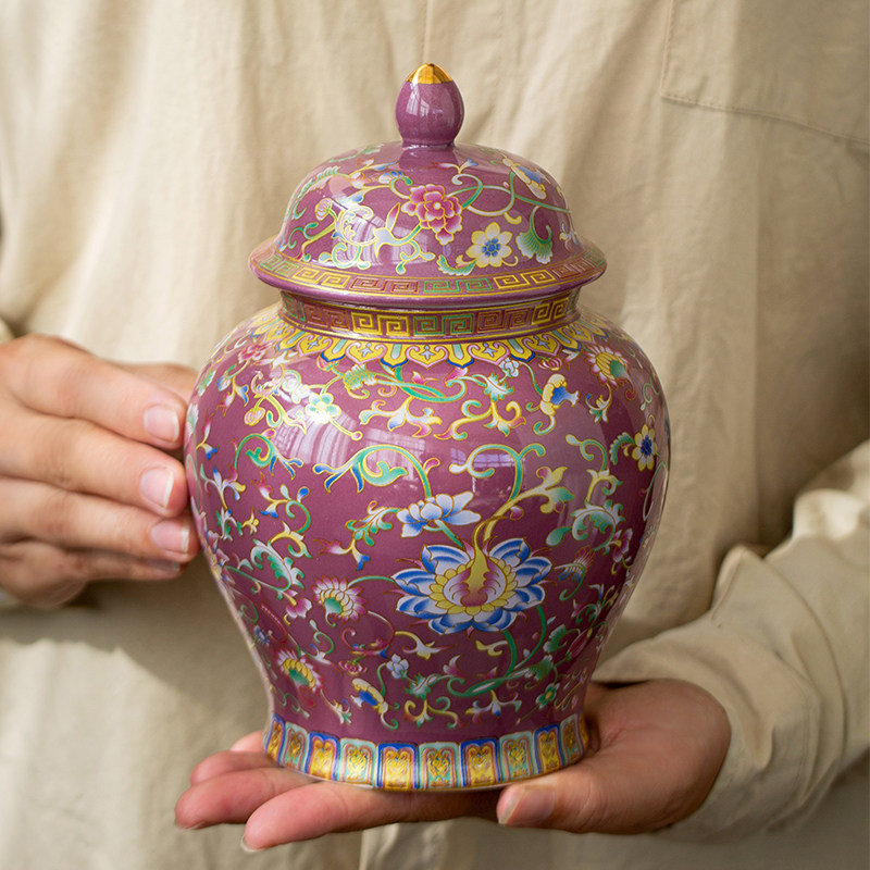 大号青花瓷中国风茶叶罐