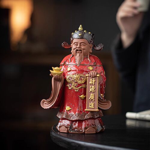 茗客财神爷紫砂茶宠摆件精品