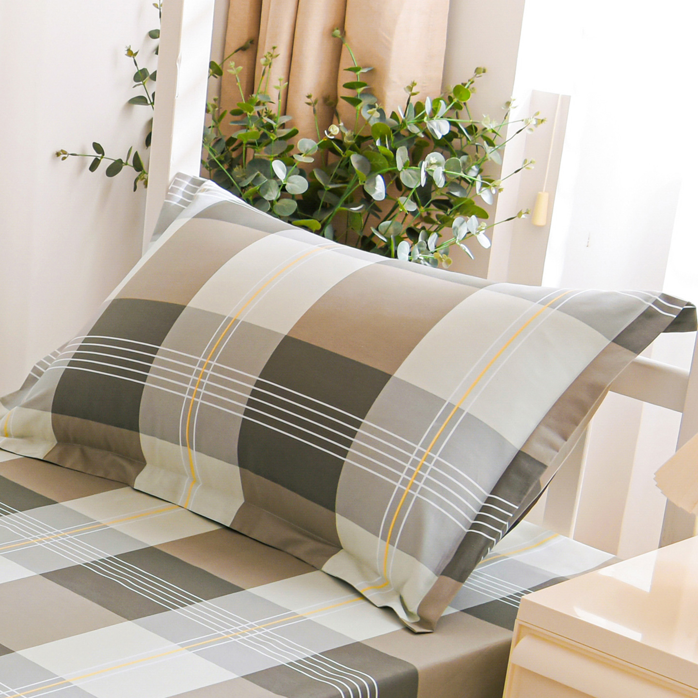 星尚纯棉加厚48 74cm单人枕头套全棉枕芯套纯棉枕套定做 一只包邮