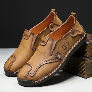 复古时尚 软底英伦大码 休闲鞋 手工皮鞋 清仓处理男鞋 爸爸鞋 2026新款