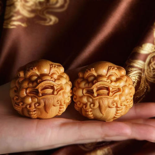 狮子头手球手把件男士随身把玩手部保健球文玩配饰大全解压训练球