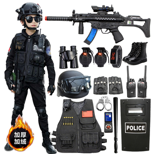 儿童威龙警小察玩具三角洲套装帽子男孩特种兵户外特警装备玩具枪