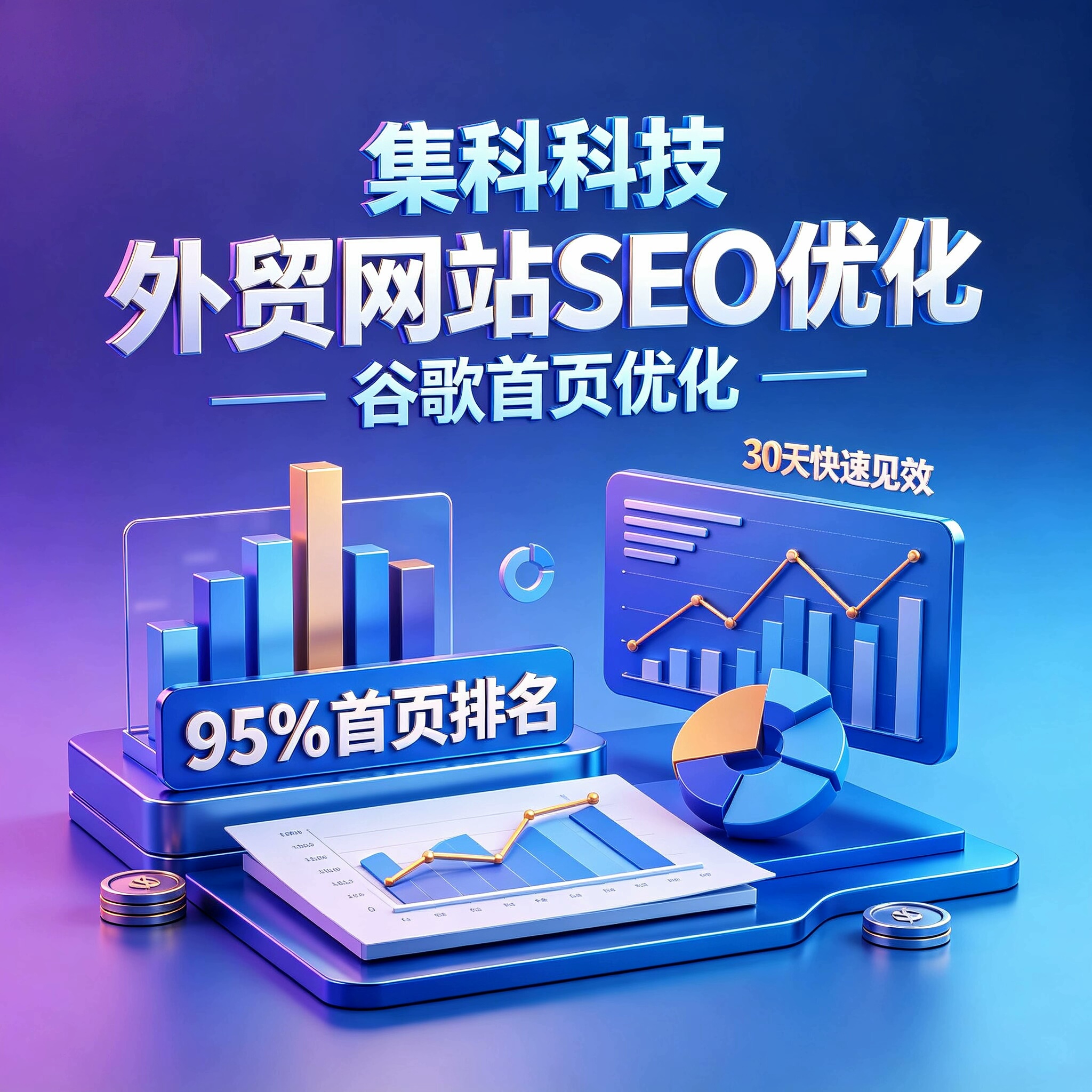 外贸独立站SEO优化谷歌关键词排名首页优化外贸网站优化服务