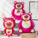 草莓熊卡通动漫铝膜气球儿童摆地摊街卖铝箔气球派对活动装 饰用品