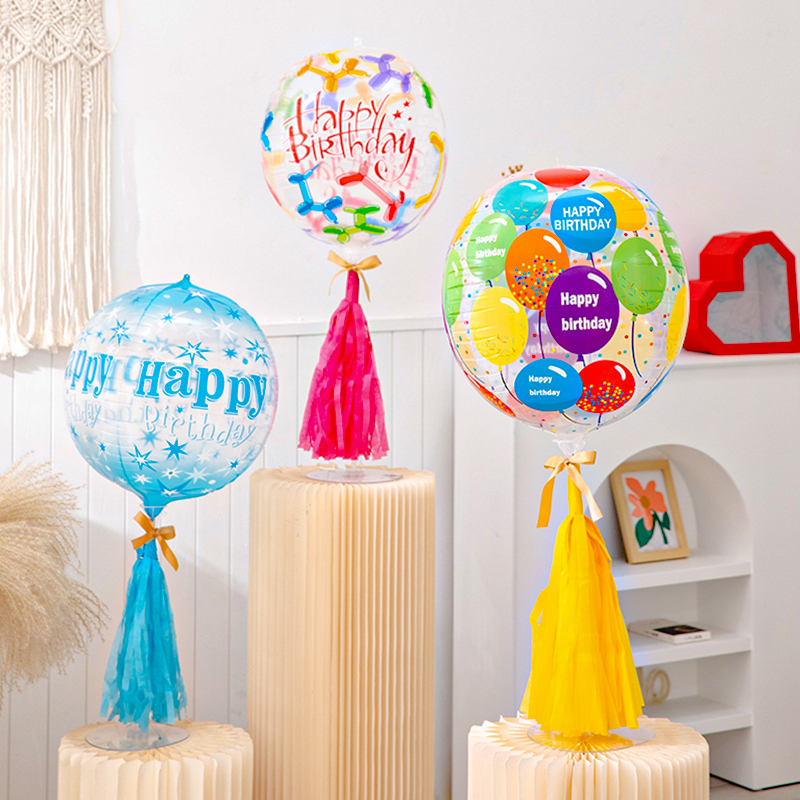 印花圆球飘空4D波波球桌飘