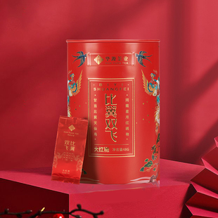 华源 比翼双飞武夷山特级大红袍 浓香型茶叶 圆罐袋装大红袍48g