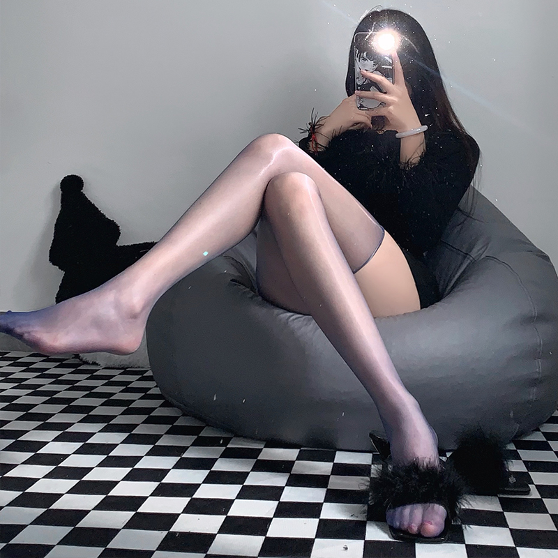 马油丝袜半截过膝光大腿女