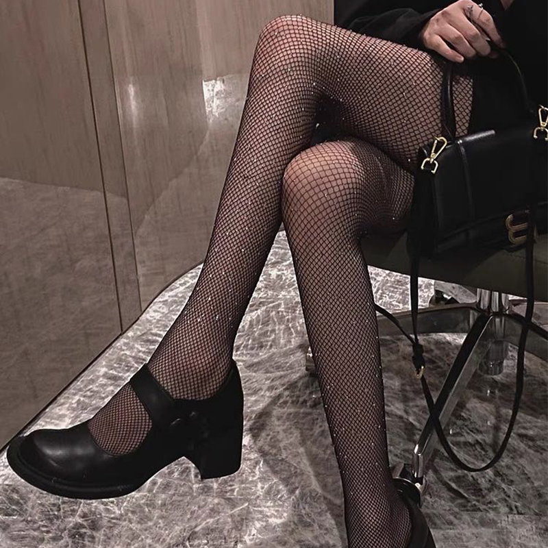 性感黑丝渔网袜一次可撕超