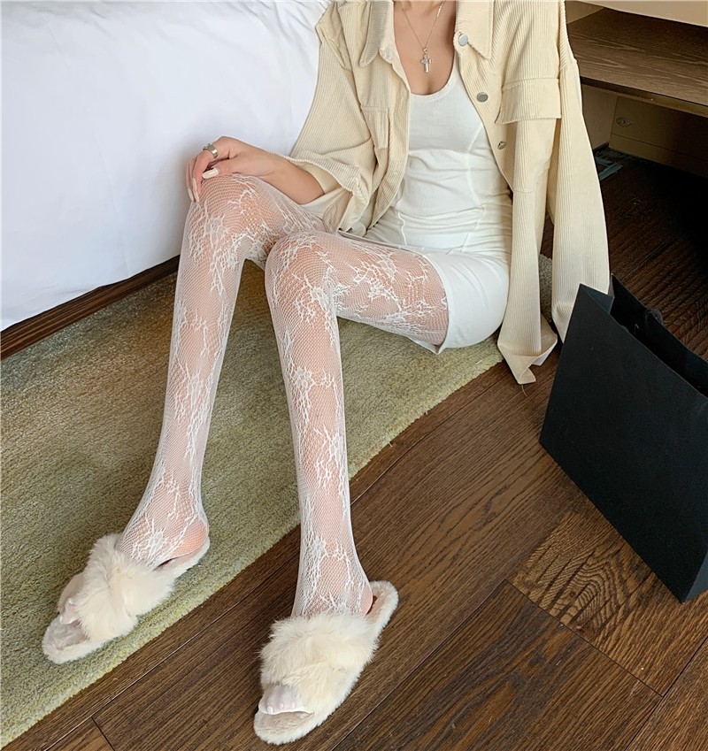 白色花藤洛丽塔丝袜女夏季薄款性感防勾丝美腿镂空打底连网袜,女士内衣/男士内衣/家居服,连裤袜/打底袜,淘宝优惠券,粉丝福利购,淘宝优惠卷