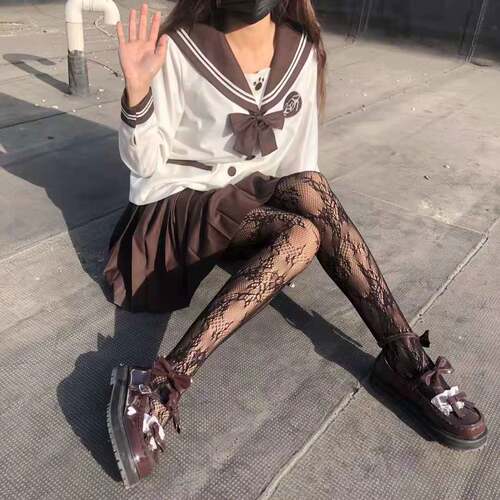 黑网红流行JK渔袜子女薄款
