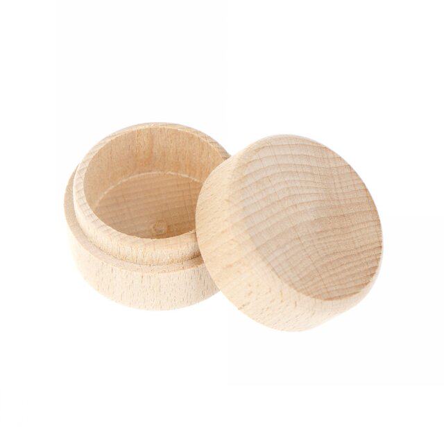 small round wooden storage box handmade jewelry organizer so