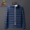 N7527 standing collar navy blue