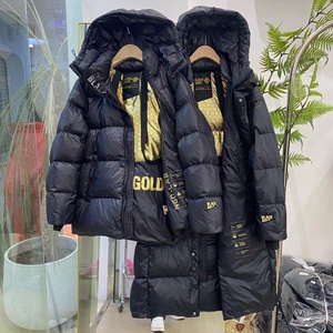 粉丝福利黑金高端超厚羽绒服男外套情侣连帽防寒服加厚保暖白鸭绒
