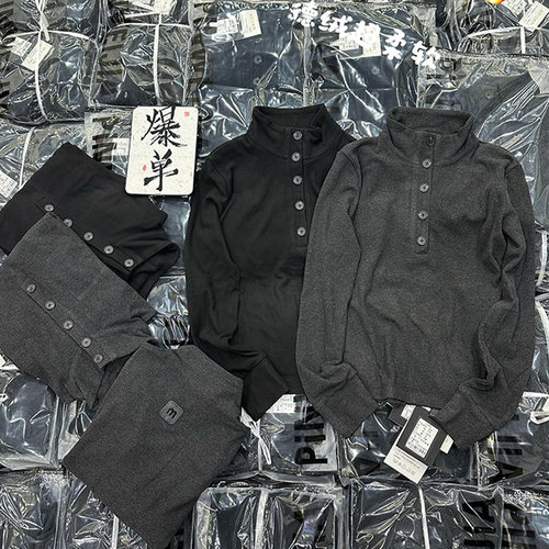 冬季时尚德绒立领半拉链长袖T恤