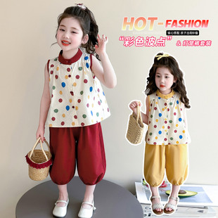 女童夏季套装2026新款夏日穿搭女宝宝韩系穿搭儿童洋气时髦薄款夏