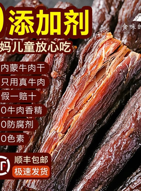 食味的初相风干牛肉干内蒙古儿童孕妇休闲零食纯牛肉干