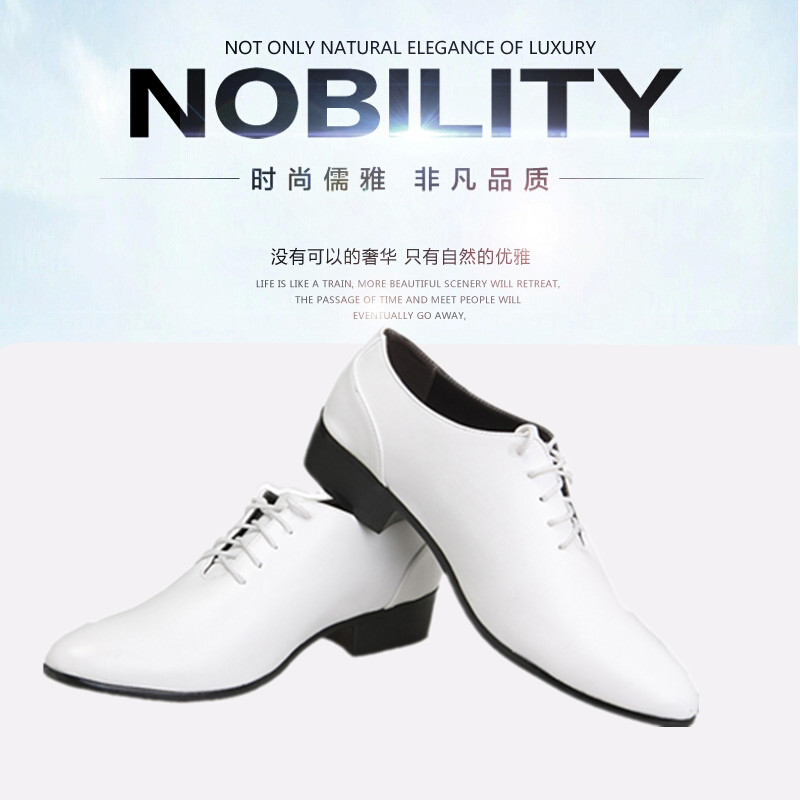 春秋夏款男士尖头休闲休闲皮鞋