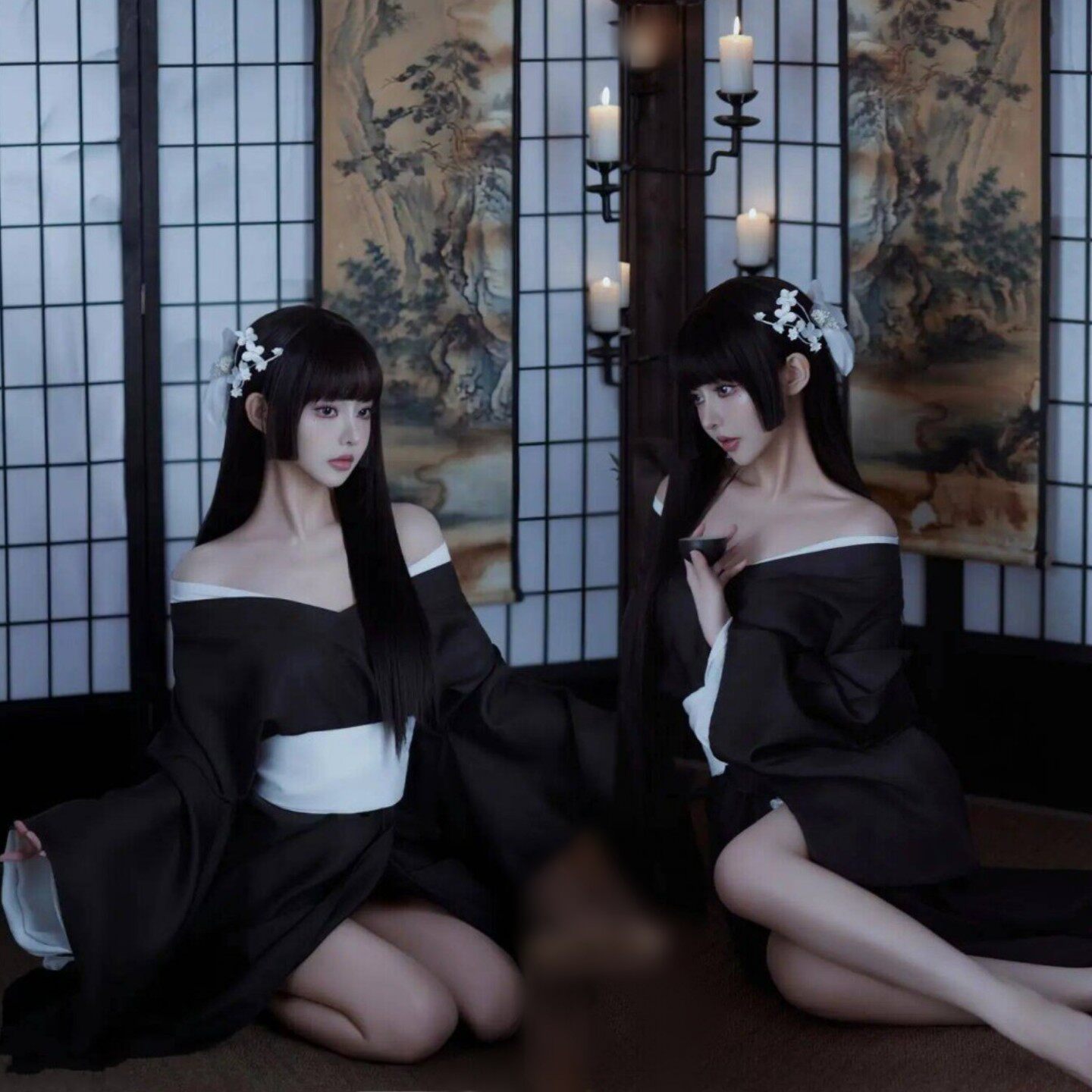 神明少女影楼新款和服改良日式黑道正装千金服装写真服旅摄影浴衣