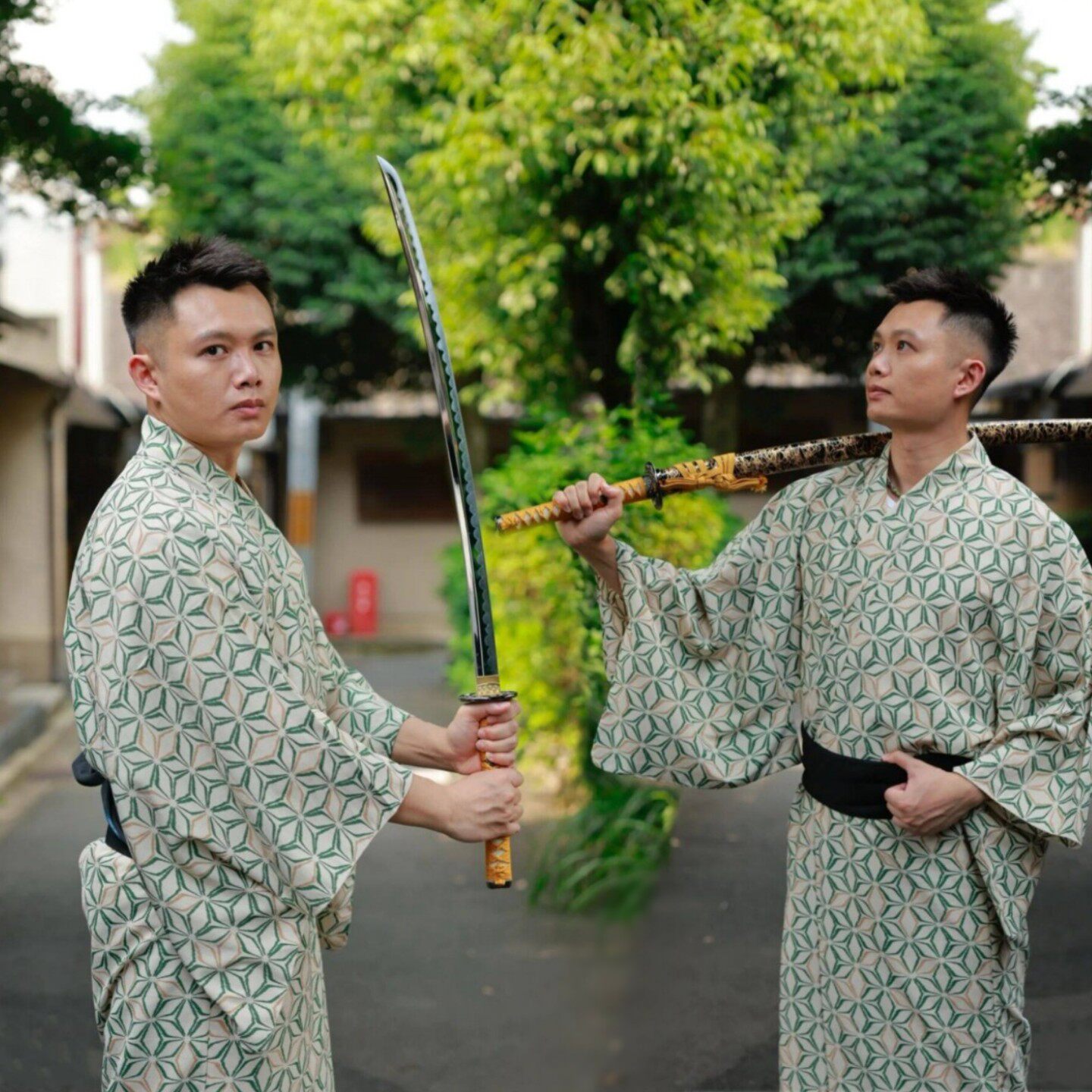 黑色日式传统和服浴衣套装