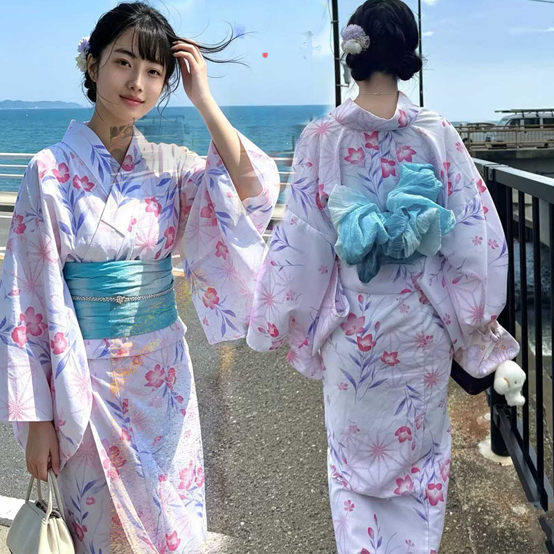 日式新款和服神明少女拍照日本改良版传统正装日系连衣裙写真服装