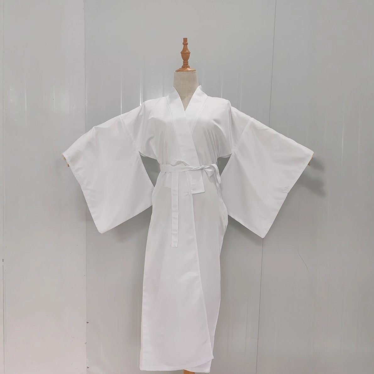 和服内搭改良版日式和服女打底衫长款连衣裙日本和服浴衣白色长衫