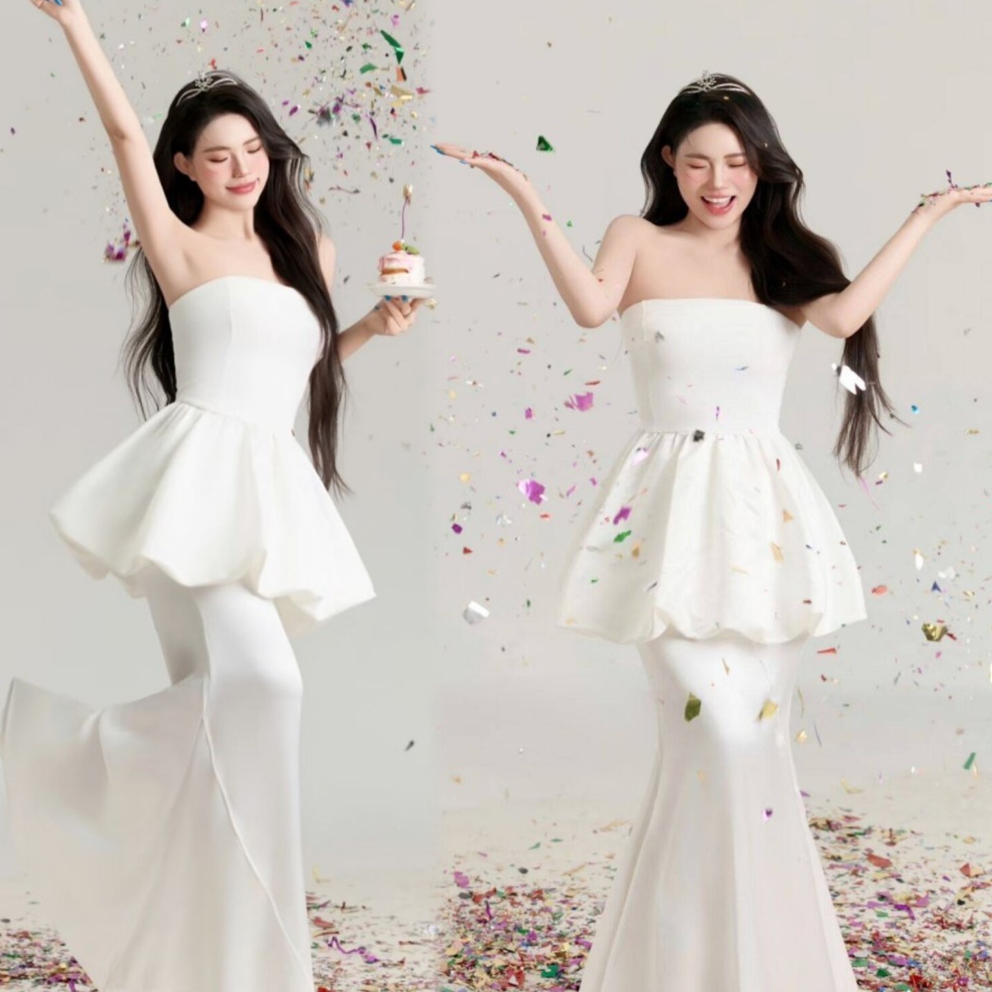 影楼新款高级氛围生日公主主题韩系拍照少女画报写真艺术照摄影服