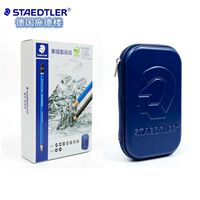 German imported stationery STAEDTLER 100SET3 sketch set, drawing pencil, eraser, pencil sharpener 100, blue pole drawing set HB/2B/4B/6B/8B/10B/12B thumbnail 3