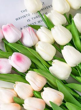 鲜花烘焙蛋糕装饰仿真玫瑰郁金香花朵情人节插件