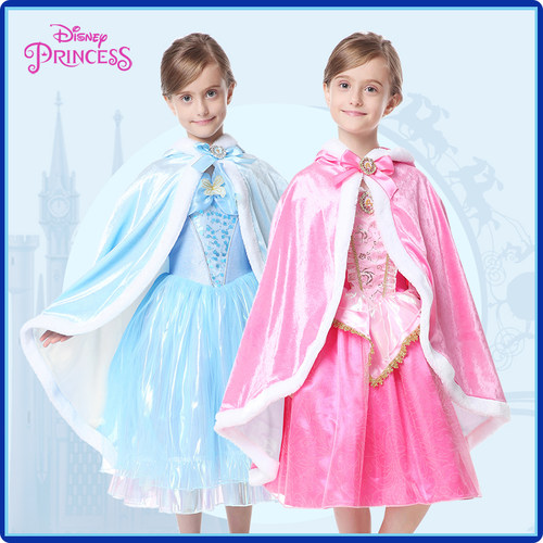 Disney斗篷披风绒感冬装配公主裙