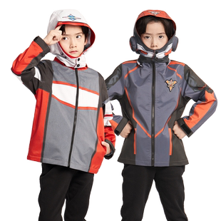 奥特曼衣服男童连帽外套春款胜利队小男孩帅气夹克防风帽子可拆卸