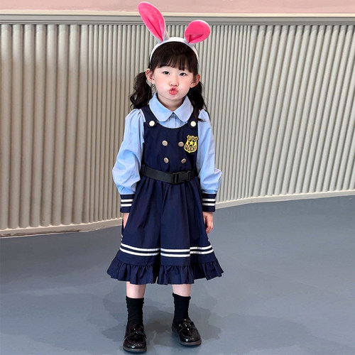 疯狂动物城儿童服装朱迪连衣裙子