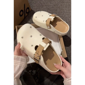 新款 女2026年夏季 女外穿厚底防滑凉拖鞋 小众设计感星星包头半拖鞋