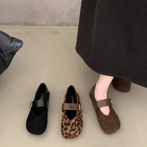 平底舒适玛丽珍豆豆鞋勃肯鞋