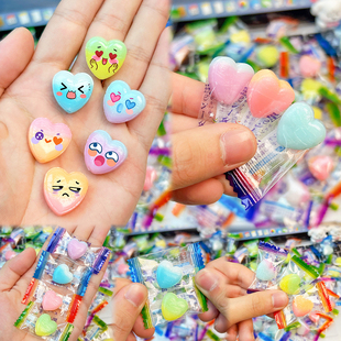 高颜值爱心心形奶味糖硬糖年货节休闲零食前台招待网红许愿小糖果