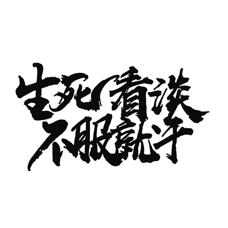 防水反光汽车贴纸拉花a283生死看淡不服就干车身文字网红