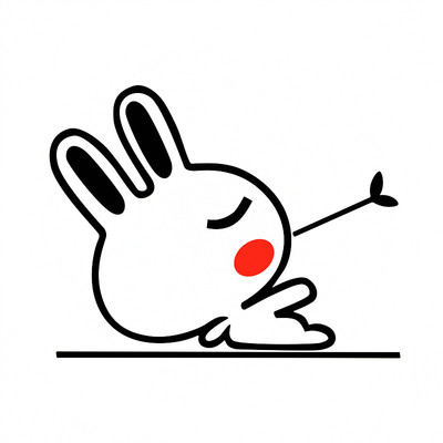 防32可爱个性动漫兔子反光贴纸