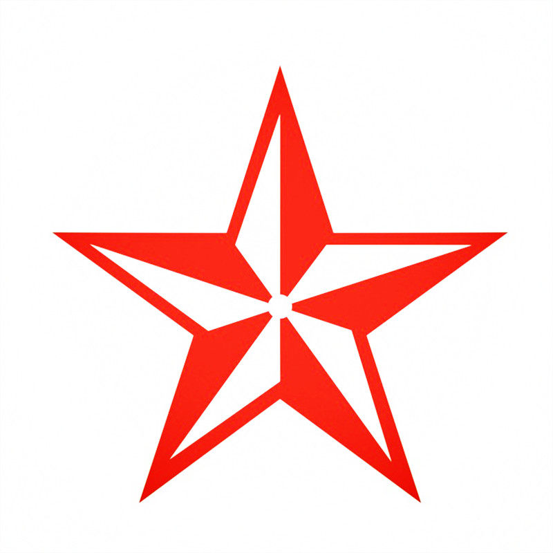 防水不褪色反光汽车贴纸电动摩托退伍老兵军事革命a204镂空五角星