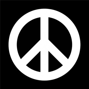 防水反光汽车贴纸车身贴电动摩托反核运动徽标1021反战和平标志