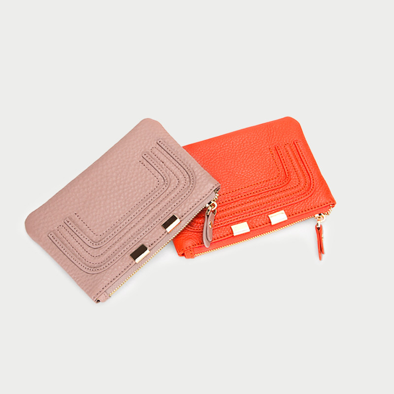 真皮女式小零钱包真皮拉链牛皮小钱包卡包超薄韩版钥匙硬币包抖音