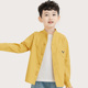 小童菱形贴布衬衣 春秋新品 宝宝黄色 衬衫 纯一良品男童立领长袖